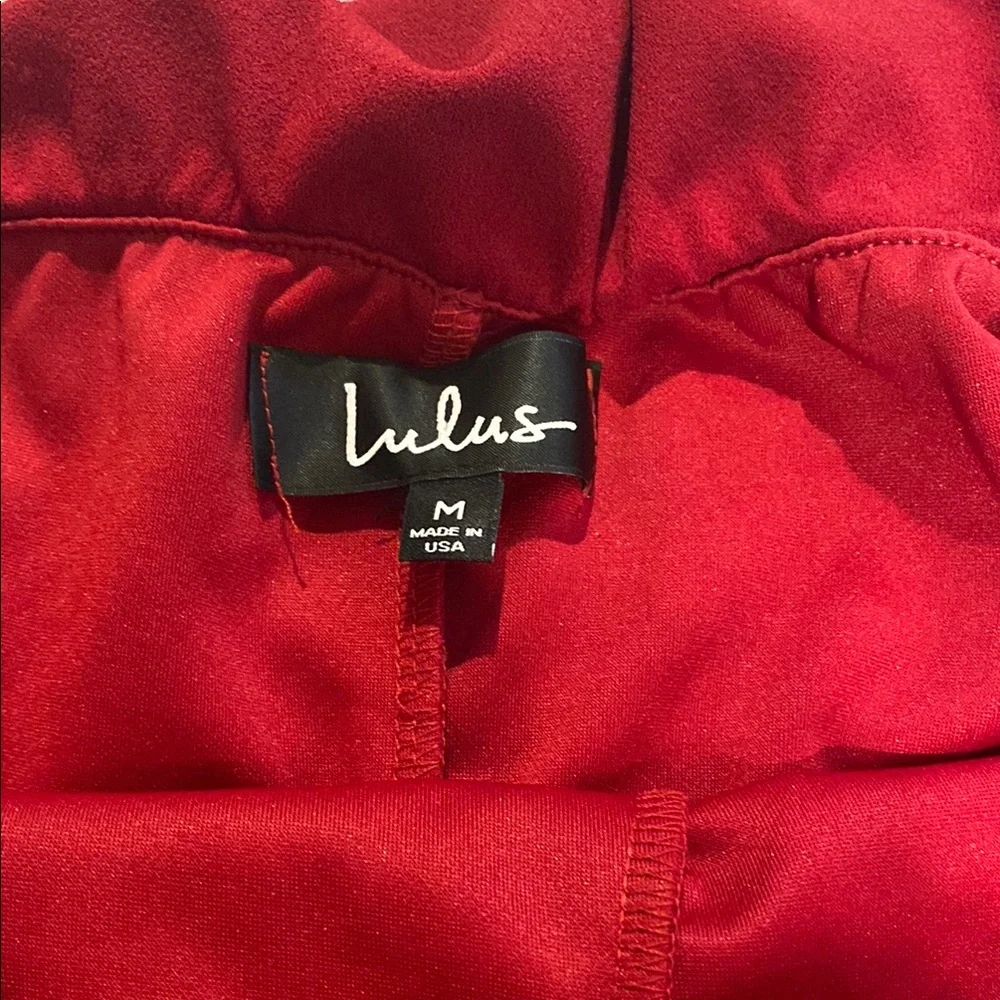 Red Ruffle Mini Dress - Picture 2 of 2